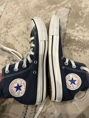 Converse Navy and White High-Top Sneakers